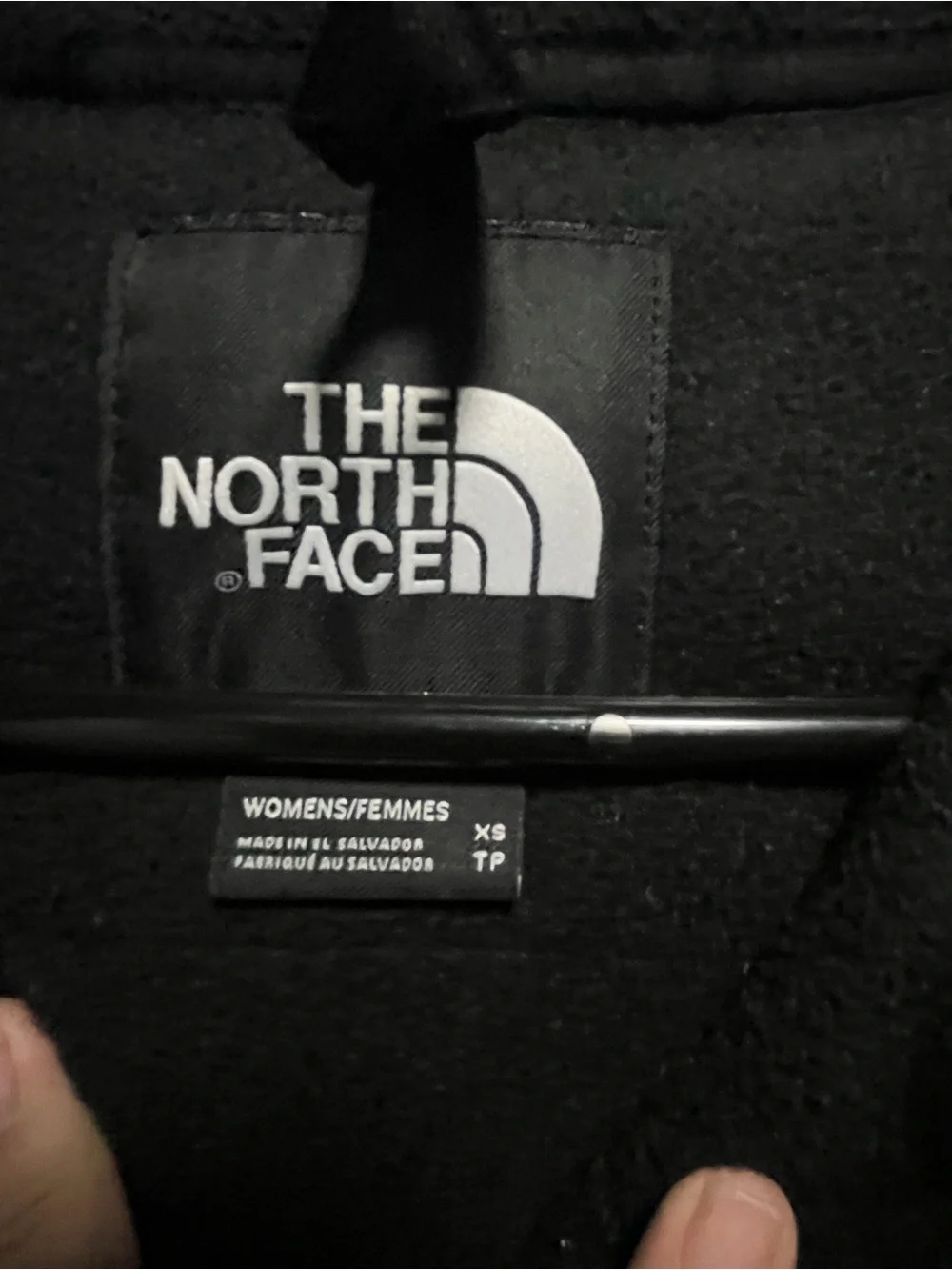 The North Face Black Hooded Fleece Jacket with Chest Pocket